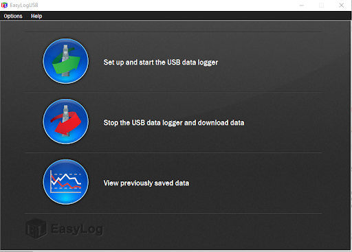 Open the EasyLogUSB Software