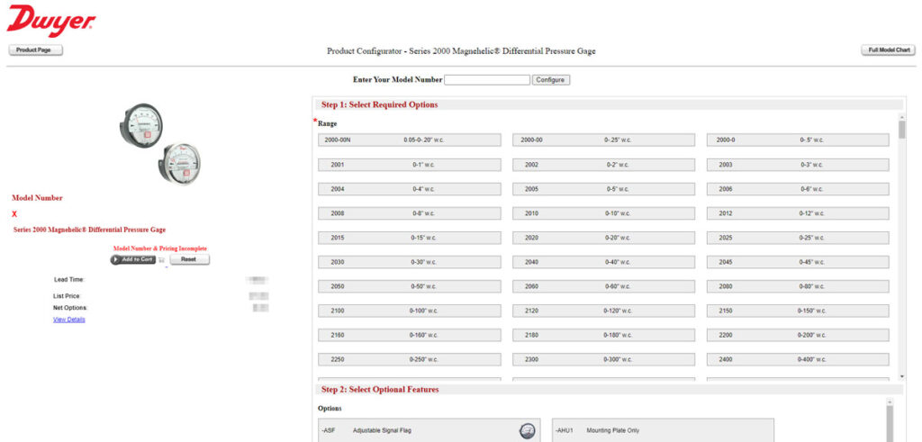 Example of Online Product Configurator